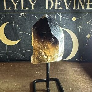 Brazilian Smoky Quartz Mounted on Metal Stand